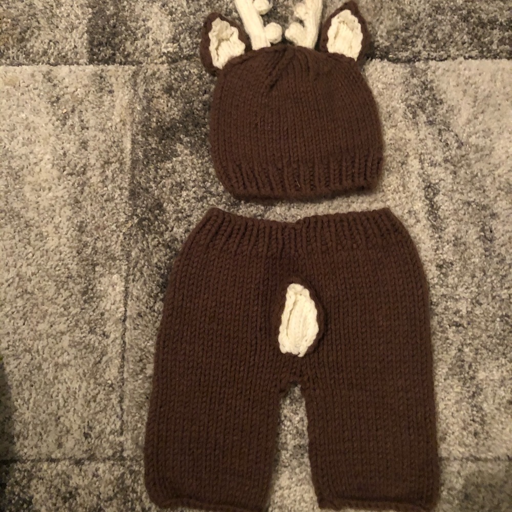 Crochet 0-3m Deer outfit